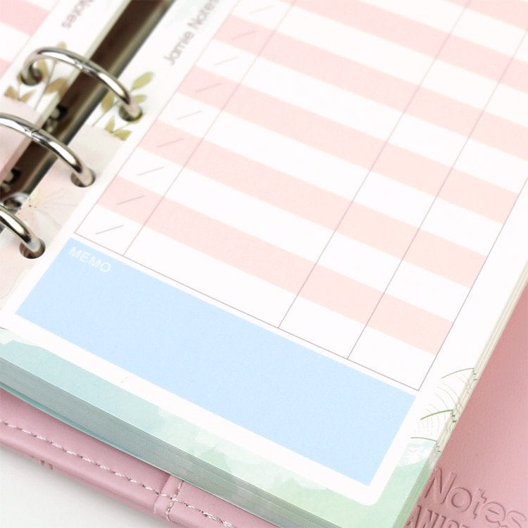 Wanglaism A6 Budget Planner Refill, 91 Sheets Colorful Weekly