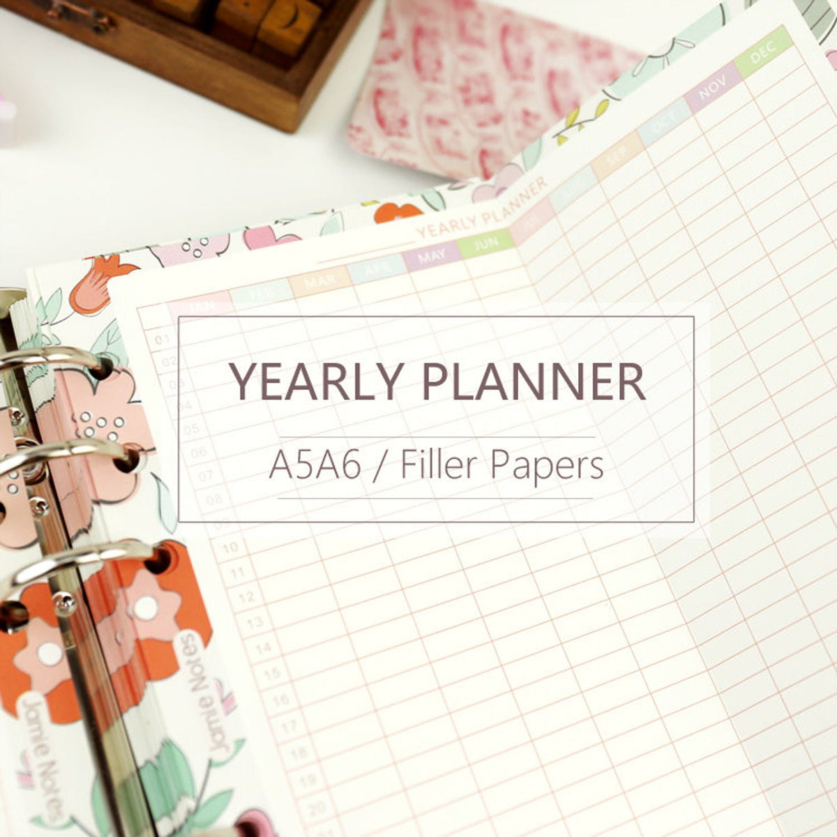 A5/A6/A7 Monthly Plan Three-Fold Binder Planner Refills (20 Sheets) – Bujo  & Marks