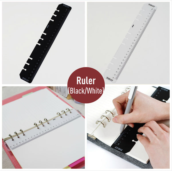 B5 Planner Inserts - Divider Set of 5, PVC Pocket and Ruler